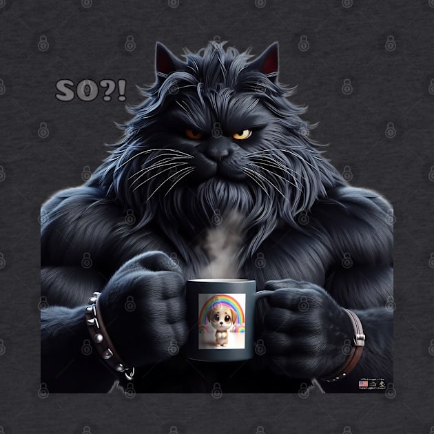 Huge Coffee Cat by focusln by Darn Doggie Club by focusln